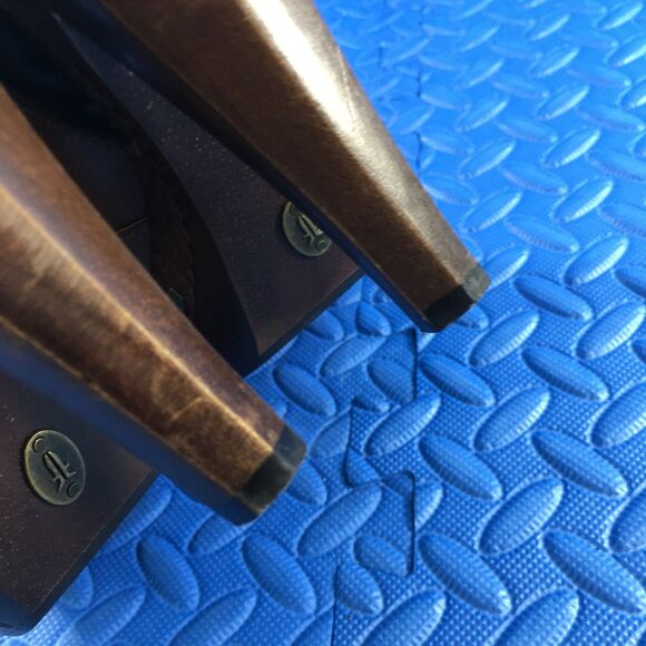 FRYE Women's Shoes Brown Leather Studded Platform High Heel Sandals Size 8 - Picture 10 of 14